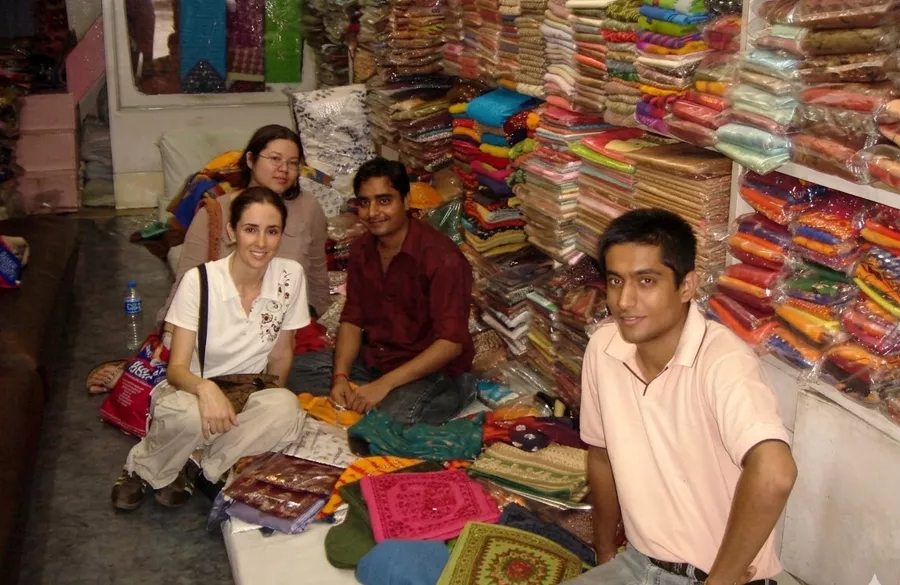 Visiting local market with family