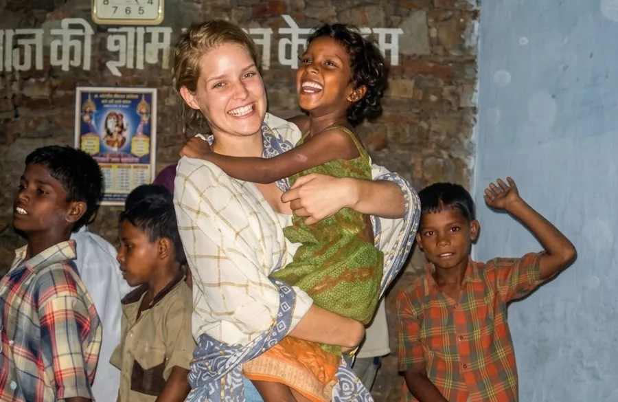 Playing with children